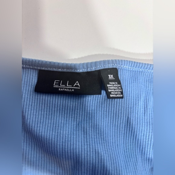 NWT Keyhole Long Sleeve Ella Blue Cutout Long Sleeve Top size 3X - Picture 2 of 4